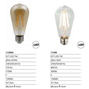 Bec LED E27 7W 720lm 2700K 593968 universul-luminii.ro