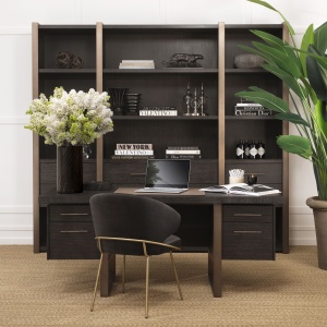 Birou design elegant LUX Canova, gri inchis 114207 HZ - Img 6