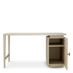 Birou Design LUX, Lemn, Rattan, Borchard stejar albit - Img 3