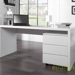Birou modern alb, simplu si elegant, Fast Trade 160cm - Img 5