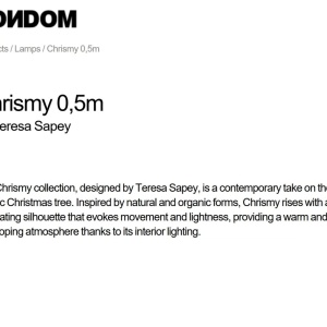 Brad Decorativ CHRISMY 0,5m ILUMINAT LED, 49070W Vondom 44818 universul-luminii.ro