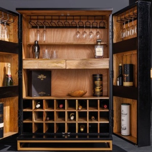 Bufet/ Bar design vintage GOLDEN SUNSET 140cm Mango - Img 4