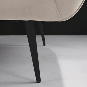 Canapea 2 locuri design elegant Noblesse, sampanie - Img 3