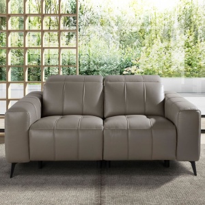 Canapea 2 locuri design italian, Functia Relax, Cowhide gri - Img 4