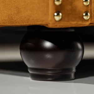 Canapea clasica stil englezesc Chesterfield 3 locuri, galben mustar - Img 7