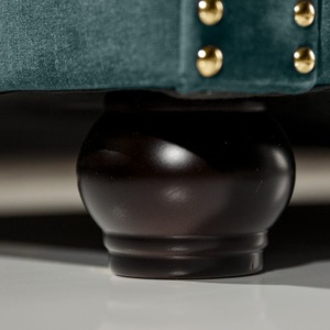 Canapea clasica stil englezesc Chesterfield 3 locuri, petrol - Img 6