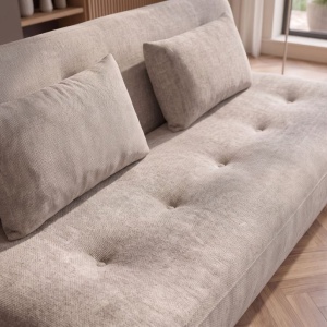 Canapea extensibila, chenille greige, ELYPSE 200cm - Img 5