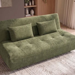 Canapea extensibila, chenille verde, ELYPSE 200cm - Img 5