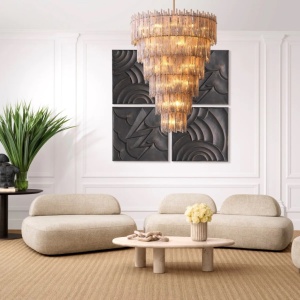 Canapea fixa design LUX din 2 module Residenza, Lyssa sand - Img 4