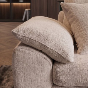 Canapea mare SOHO 260cm cu 4 locuri, material chenille bej - Img 4