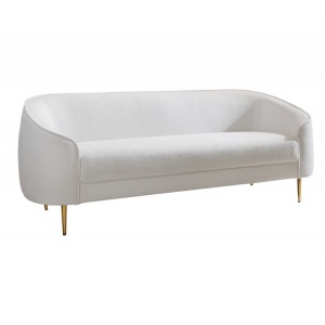 Canapea moderna eleganta Diva 205cm, boucle alb
