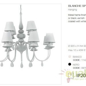 Candelabru 12 brate diametru 92cm BLANCHE SP12 BIANCO 114224 56938 universul-luminii.ro
