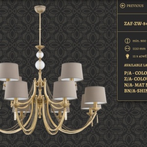 Candelabru 12 brate elegant design clasic Zaffiro - Img 2