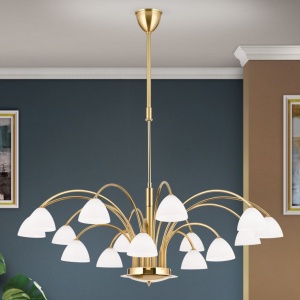 Candelabru 15 brate elegant design modern OPALDESIGN, auriu mat - Img 6