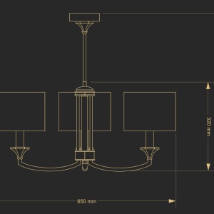 Candelabru 3 brate design clasic realizat manual Decor - Img 2