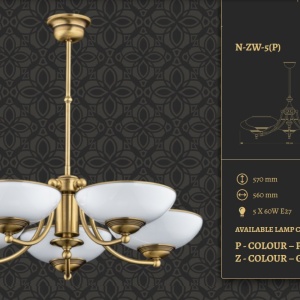Candelabru 5 brate design clasic realizat manual N - Img 2