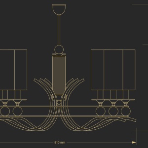 Candelabru 6 brate elegant design clasic Ruta - Img 3