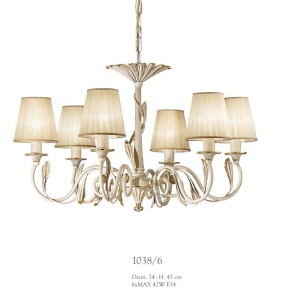 Candelabru 6 brate LUX realizat manual Greta 163088 universul-luminii.ro