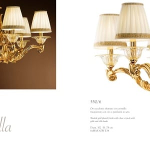 Candelabru 6 brate LUX realizat manual Lucilla 240978 universul-luminii.ro