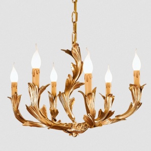 Candelabru 6 brate LUX realizata manual Solange 163288 universul-luminii.ro