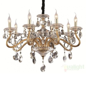 Candelabru 8 brate, cristal Venezian Negresco SP8 087764