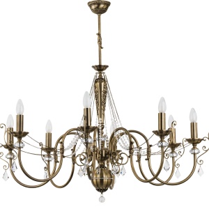 Candelabru 8 brate design clasic realizata manual, Cristal Swarovski Luca - Img 2