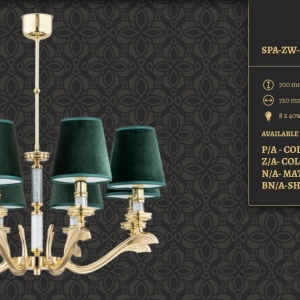 Candelabru 8 brate elegant realizat manual Sparone - Img 2