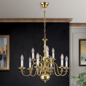 Candelabru 9 brate design clasic FLAMISCH, alama lucioasa - Img 3