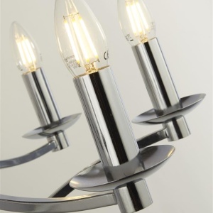 Candelabru clasic cu 12 brate stil elegant Ascot crom 110498 universul-luminii.ro