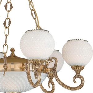 Candelabru clasic din alama 6+2 design italian 8550 107948 universul-luminii.ro