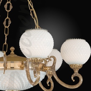 Candelabru clasic din alama 6+2 design italian 8550 204838 universul-luminii.ro