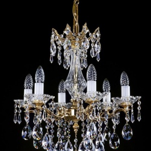 Candelabru Cristal Bohemia Exclusive 6 brate, diam.50cm KATHERINE VI. CE 54028 universul-luminii.ro
