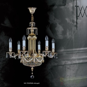 Candelabru Cristal Bohemia Exclusive 6 brate, diam.63cm FOUNTAIN CE 54088 universul-luminii.ro