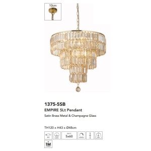 Candelabru cristal design elegant Empire 5L - Img 4