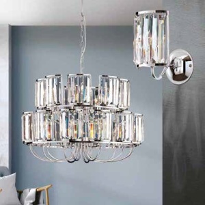 Candelabru cromat design LUX cu cristal K9 Gstaad 197368 universul-luminii.ro