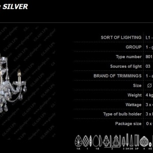 Candelabru cu 3 brate Cristal Bohemia L11 801/03/1-A - Img 3