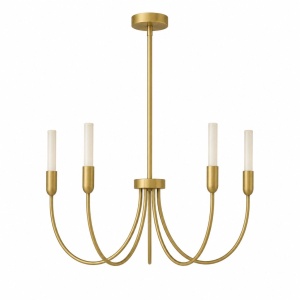 Candelabru cu 5 brate AUGUSTINE alama/alb