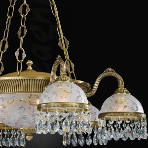 Candelabru design clasic realizat manual din alama si Cristal Scholer 6200 105258 universul-luminii.ro