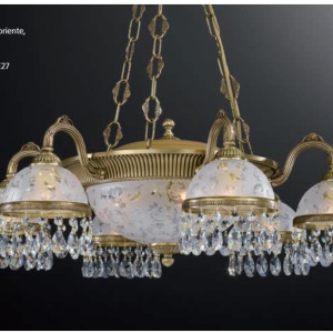 Candelabru design clasic realizat manual din alama si Cristal Scholer 6200 202788 universul-luminii.ro