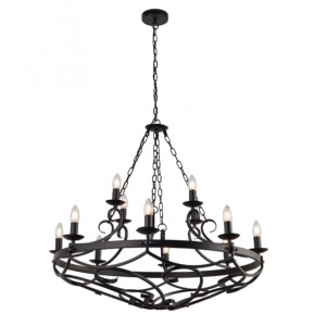 Candelabru design rustic Cartwheel Iii - 12lt 8912-12BK SRT