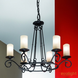 Candelabru design rustic cu 6 brate Rusticka LU 1K/3614/6 Antik OR - Img 1
