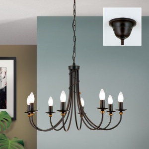 Candelabru design rustic cu 8 brate Giovanni LU 1632/8 Antik OR - Img 5