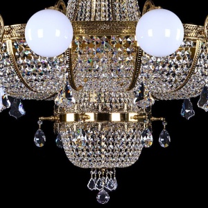Candelabru dimensiuni mari XXL Cristal Bohemia Exclusive EURYDIKA - Img 3