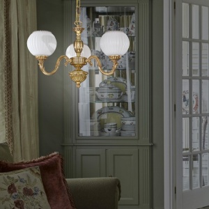 Candelabru din alama cu 3 brate design italian 9350 204788 universul-luminii.ro