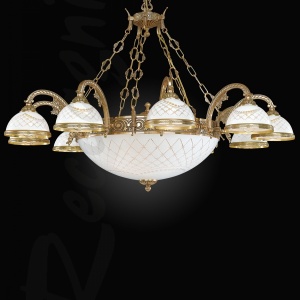 Candelabru din alama design italian 10+4L 7102 107338 universul-luminii.ro
