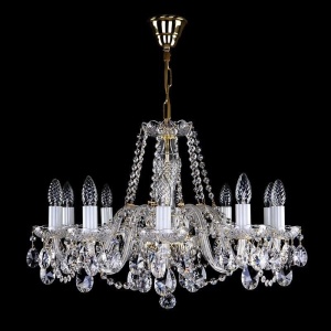 Candelabru elegant cu 10 brate Cristal Bohemia Exclusive ELSA X. CE