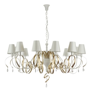 Candelabru elegant cu 12 brate, design modern Intreccio alb MYARM010-12-W 181468 universul-luminii.ro