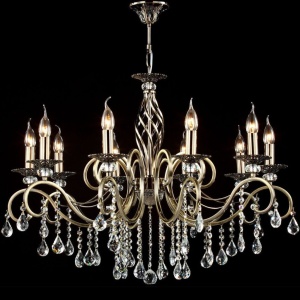 Candelabru elegant design clasic cu 10 brate Grace bronz MYRC247-PL-10-R