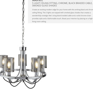 Candelabru elegant design modern Catalina 5L 9045-5CC SRT - Img 4