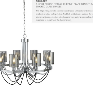 Candelabru elegant design modern Catalina 8L 9048-8CC SRT - Img 4